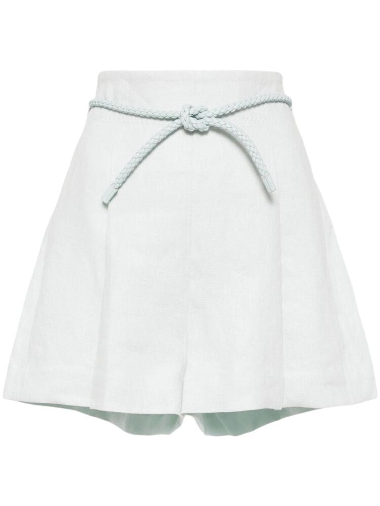 ZIMMERMANN Natura linen mini shorts - Blue Cover