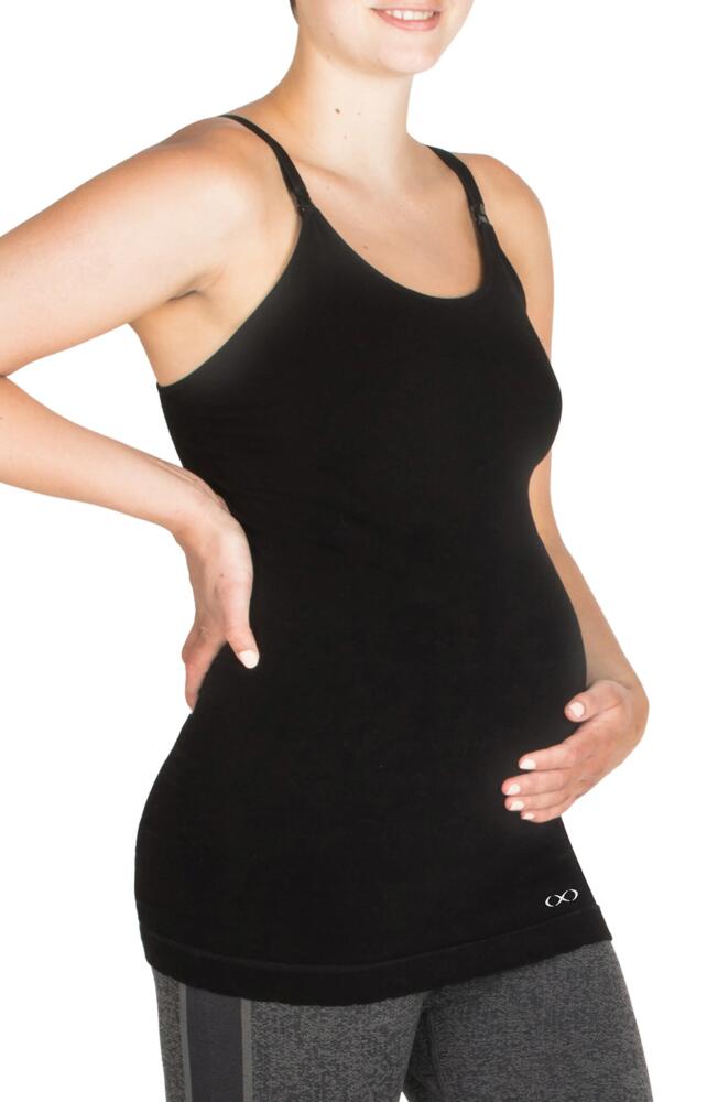 Modern Eternity Seamless Maternity/Nursing Yoga Tank in Black Cover