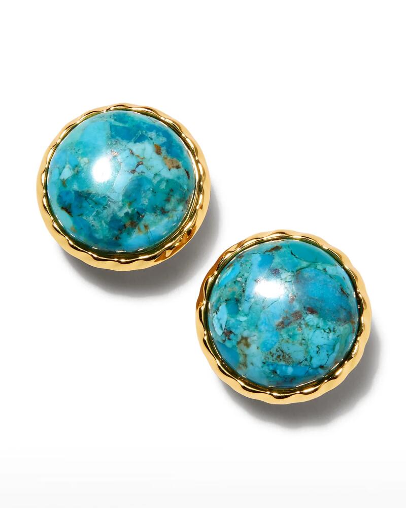 NEST Jewelry Turquoise Bezel Clip Back Earrings Cover