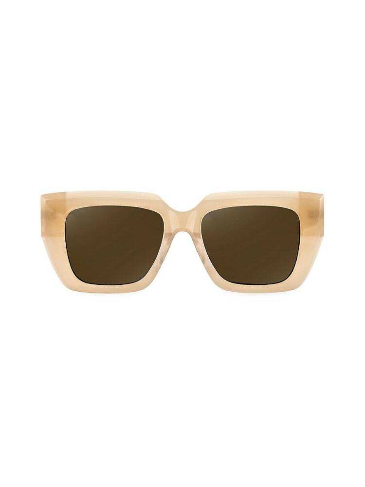 AQS Women's 47MM Square Sunglasses - Nude Cover