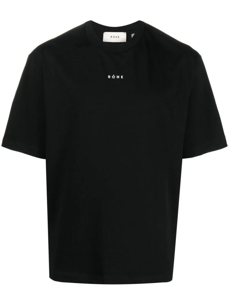 Róhe logo-print short-sleeve T-shirt - Black Cover