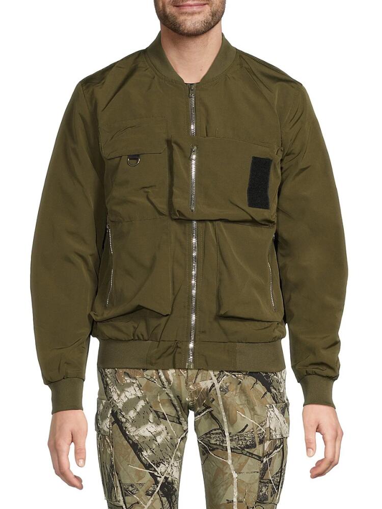 American Stitch Men's Utility Bomber Jacket - Olive Cover