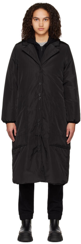 GANNI Black Relaxed-Fit Coat Cover