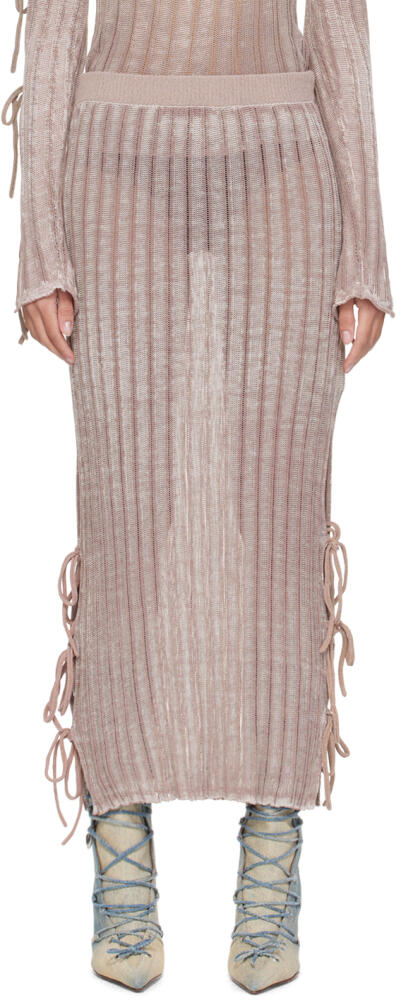 Acne Studios Pink Vented Maxi Skirt Cover