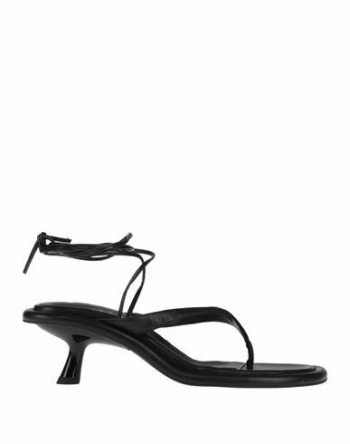 Simon Miller Woman Thong sandal Black Polyester, Polyurethane Cover