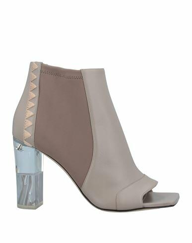 Pucci Woman Ankle boots Dove grey Soft Leather, Textile fibers Cover