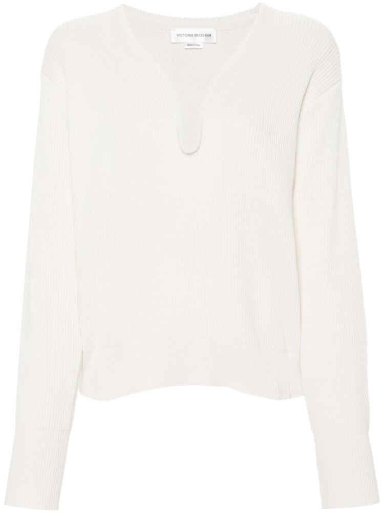 Victoria Beckham V-neck jumper - Neutrals Cover