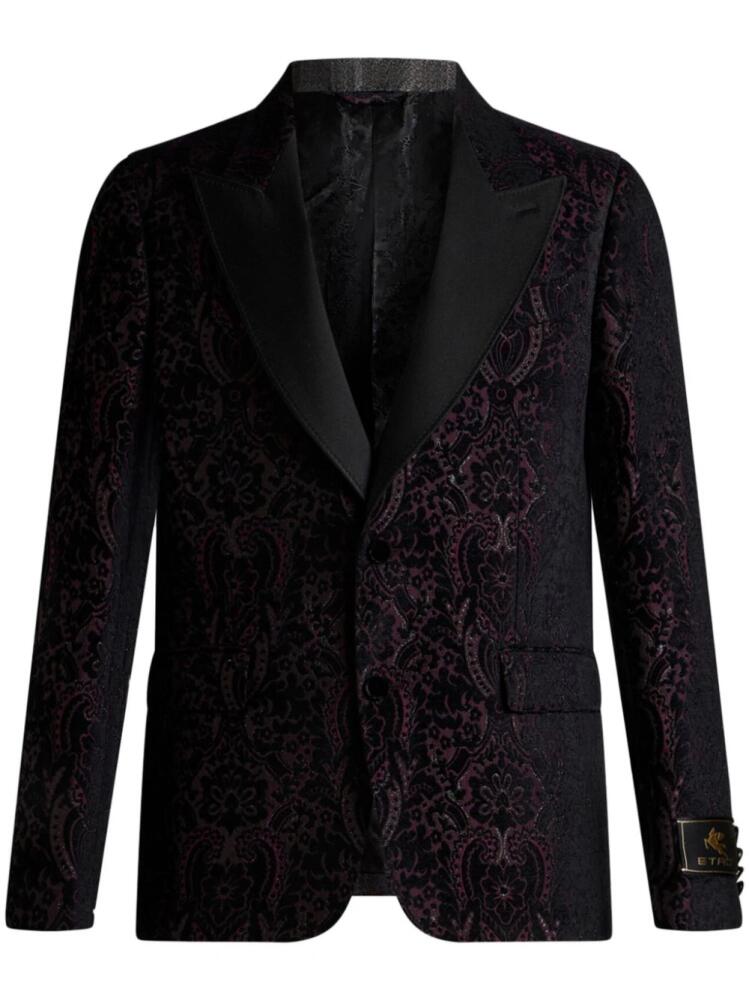 ETRO velvet jacquard blazer - Black Cover