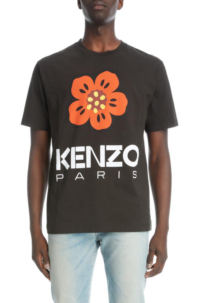 KENZO Boke Flower Graphic Tee in 99J - Black Cover