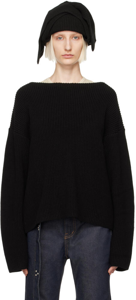 OPEN YY Black Damaged Heart Sweater Cover