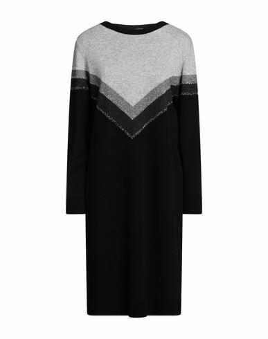 D. exterior Woman Midi dress Black Synthetic fibers, Cashmere, Wool, Metallic Polyester Cover