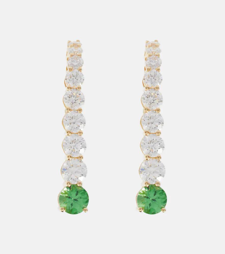 Melissa Kaye Aria Earhook 18kt gold earrings with diamonds and tsavorites Cover