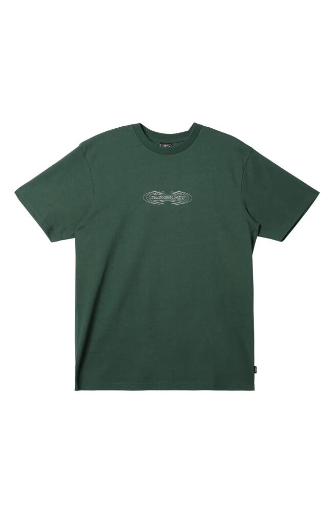 Quiksilver Spikes Oversize Cotton Graphic T-Shirt in Forest Cover