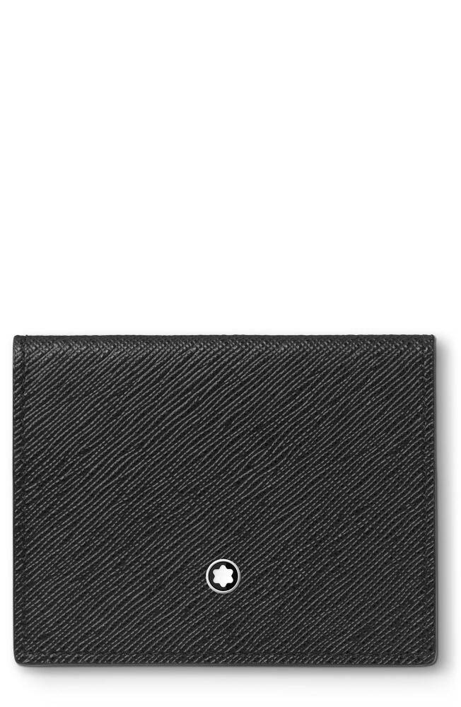 Montblanc Sartorial Trifold Leather Card Holder in Black Cover