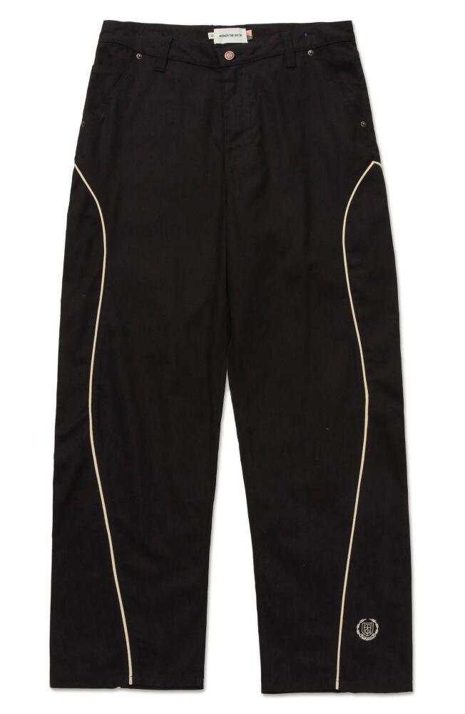 HONOR THE GIFT Piped Canvas Pants in Black Cover