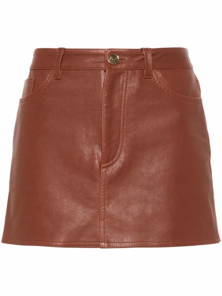 ETRO nappa mini skirt - Brown Cover