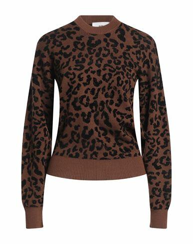 Solotre Woman Sweater Brown Virgin Wool, Viscose, Polyamide Cover