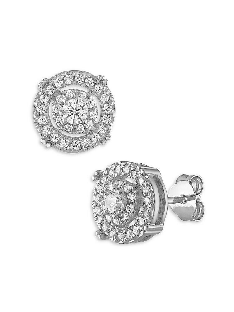 Esquire Men's Sterling Silver & Cubic Zirconia Stud Earrings Cover