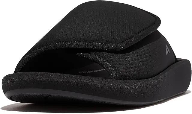 FitFlop Iqushion City Adjustable Water-Resistant Slides (Black) Women's Sandals Cover