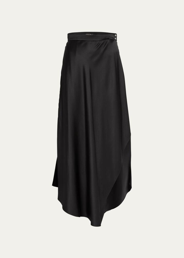 Loro Piana Alin Asymmetric Silk Maxi Skirt Cover