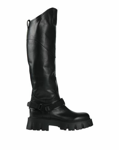 Premiata Woman Boot Black Leather Cover