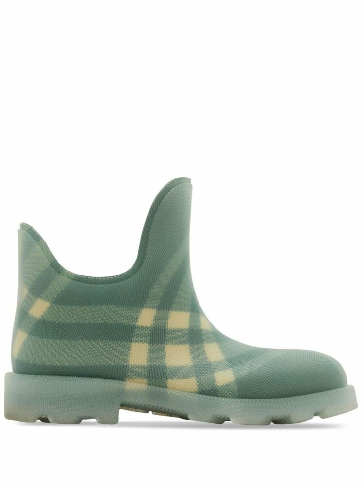 Burberry Marsh checkered ankle boots - Green Cover