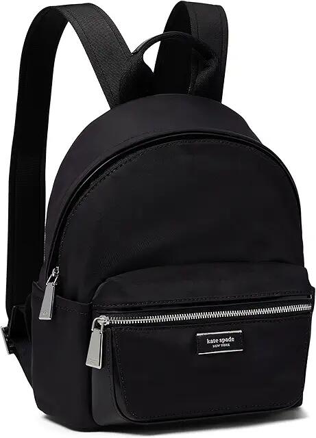 Kate Spade New York Sam Icon Nylon Small Backpack (Black) Backpack Bags Cover