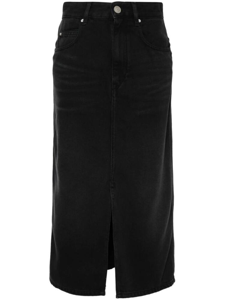 ISABEL MARANT Tilauria denim midi skirt - Black Cover