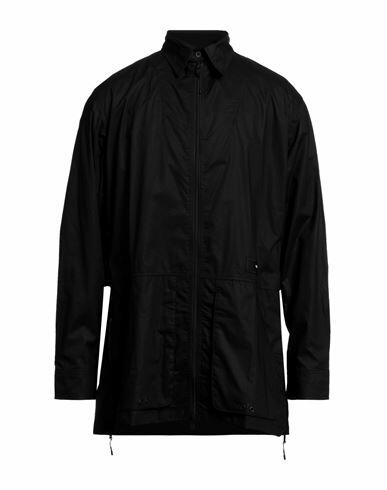 Y-3 Man Overcoat & Trench Coat Black Cotton Cover