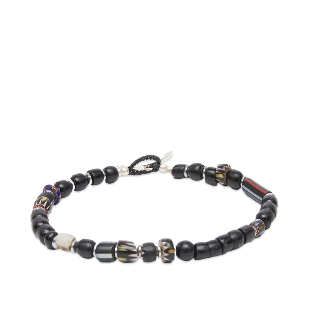 Mikia Men's Trade Beads Bracelet in Black Chevron Cover