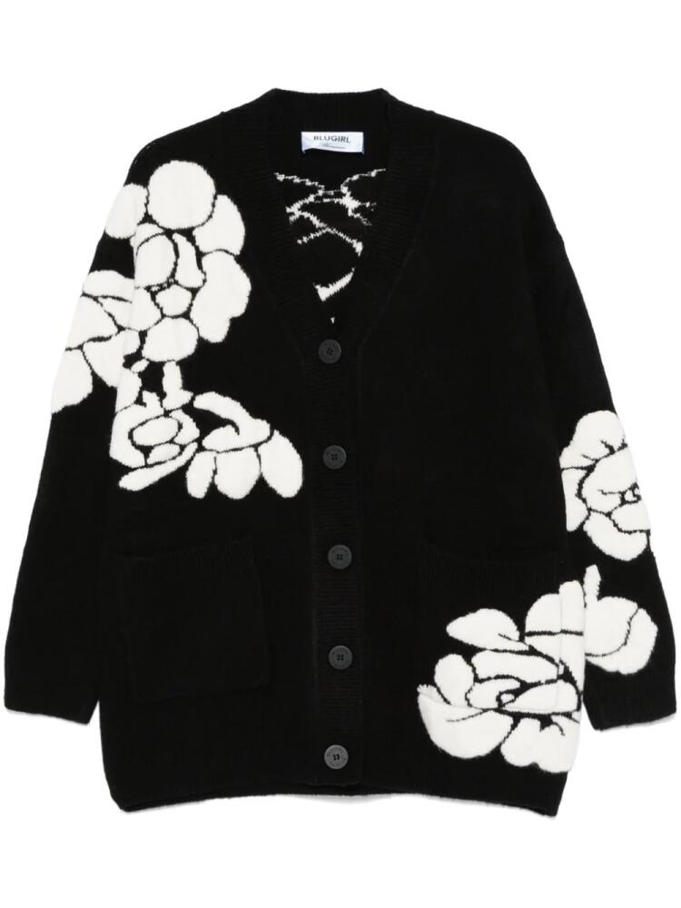 Blugirl floral-jacquard cardigan - Black Cover