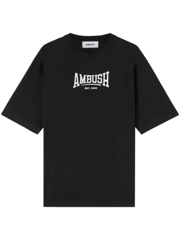 AMBUSH logo-print organic-cotton T-shirt - Black Cover