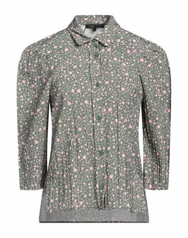 Maje Woman Shirt Military green Viscose, Polyamide Cover