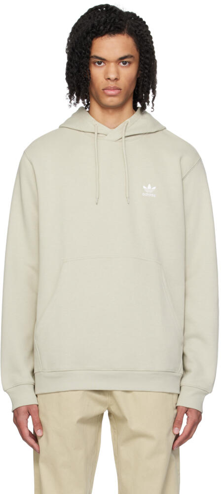 adidas Originals Beige Embroidered Hoodie Cover