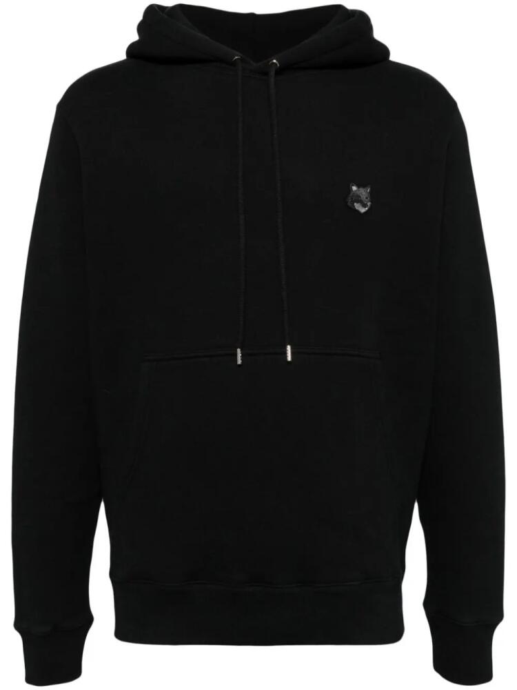 Maison Kitsuné signature fox motif hoodie - Black Cover