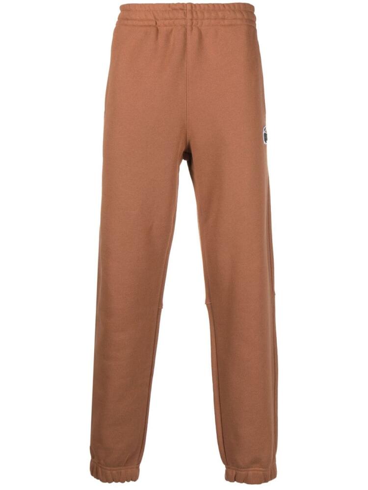 Lacoste logo-patch organic cotton track trousers - Brown Cover