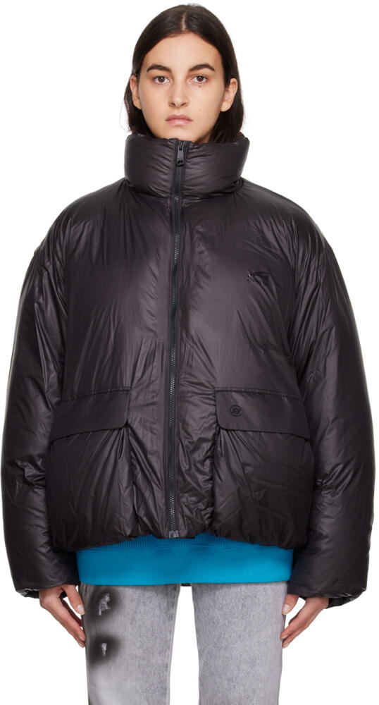 ADER error Black Print Down Jacket Cover