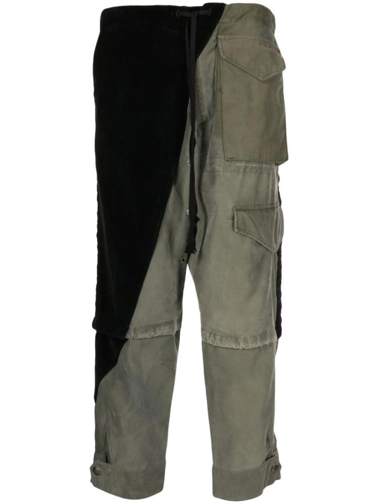 Greg Lauren Army Jacket Tux panelled trousers - Black Cover