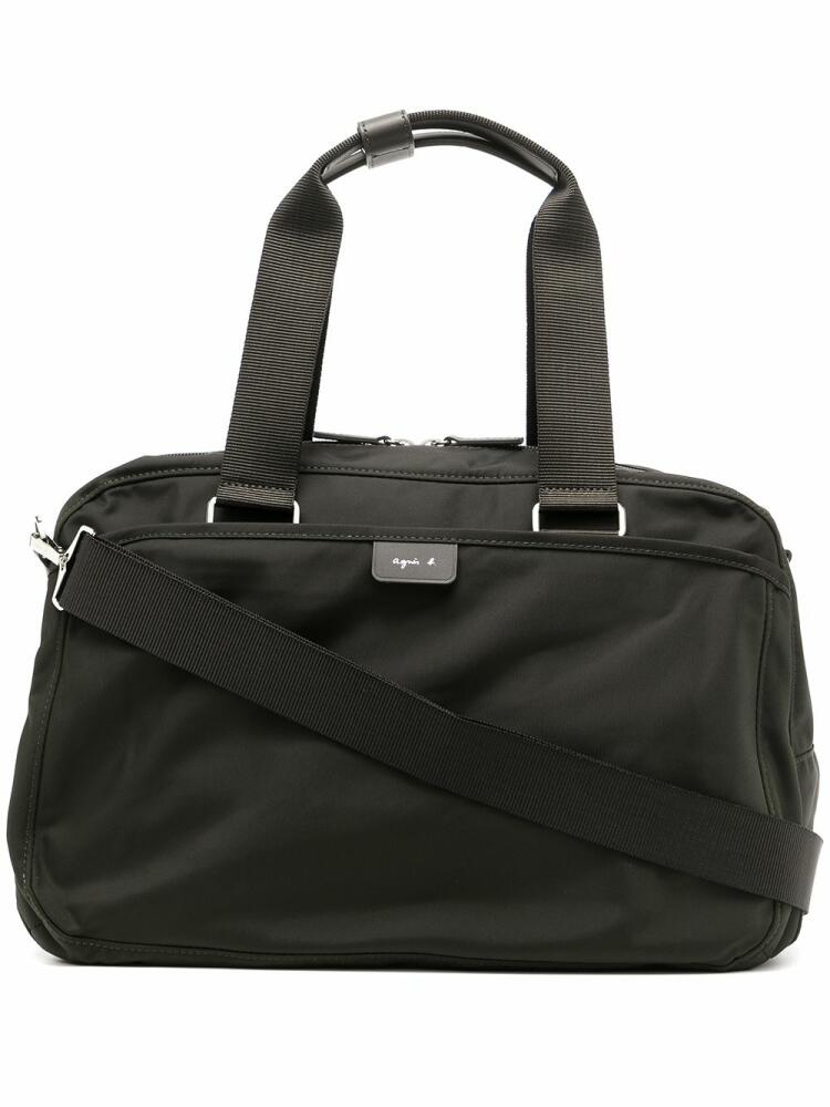 agnès b. small logo tag holdall - Green Cover