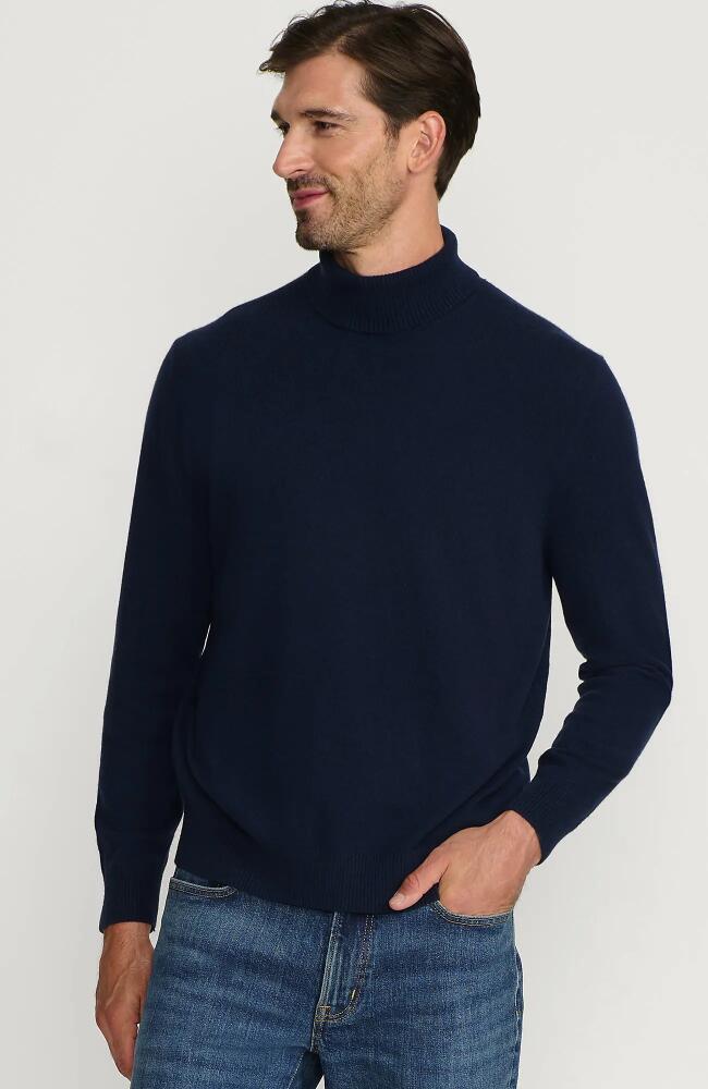 Lands' End Fine Gauge Cashmere Turtleneck Sweater in Radiant Navy Cover