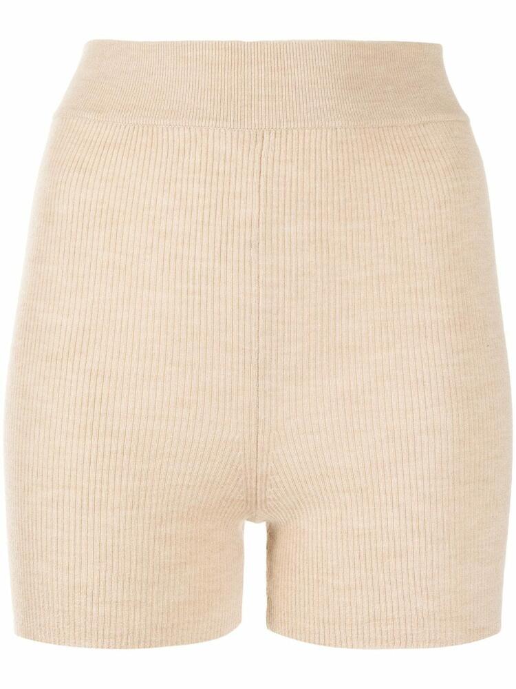 Cashmere In Love Alexa ribbed-knit biker shorts - White Cover