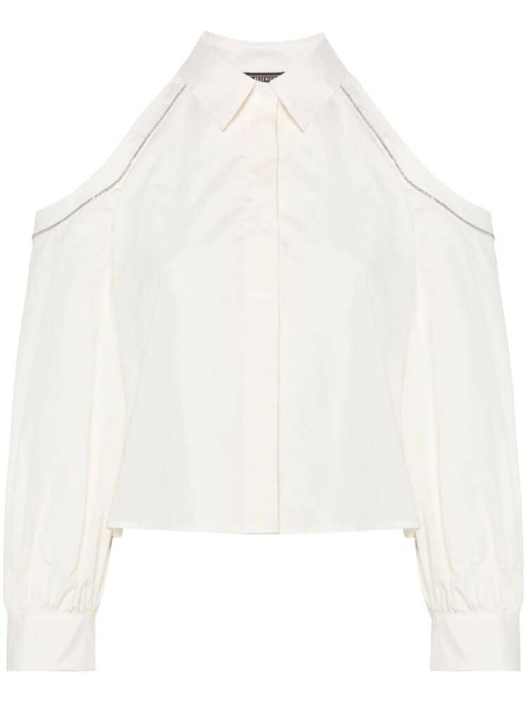 Peserico cut-out poplin shirt - Neutrals Cover