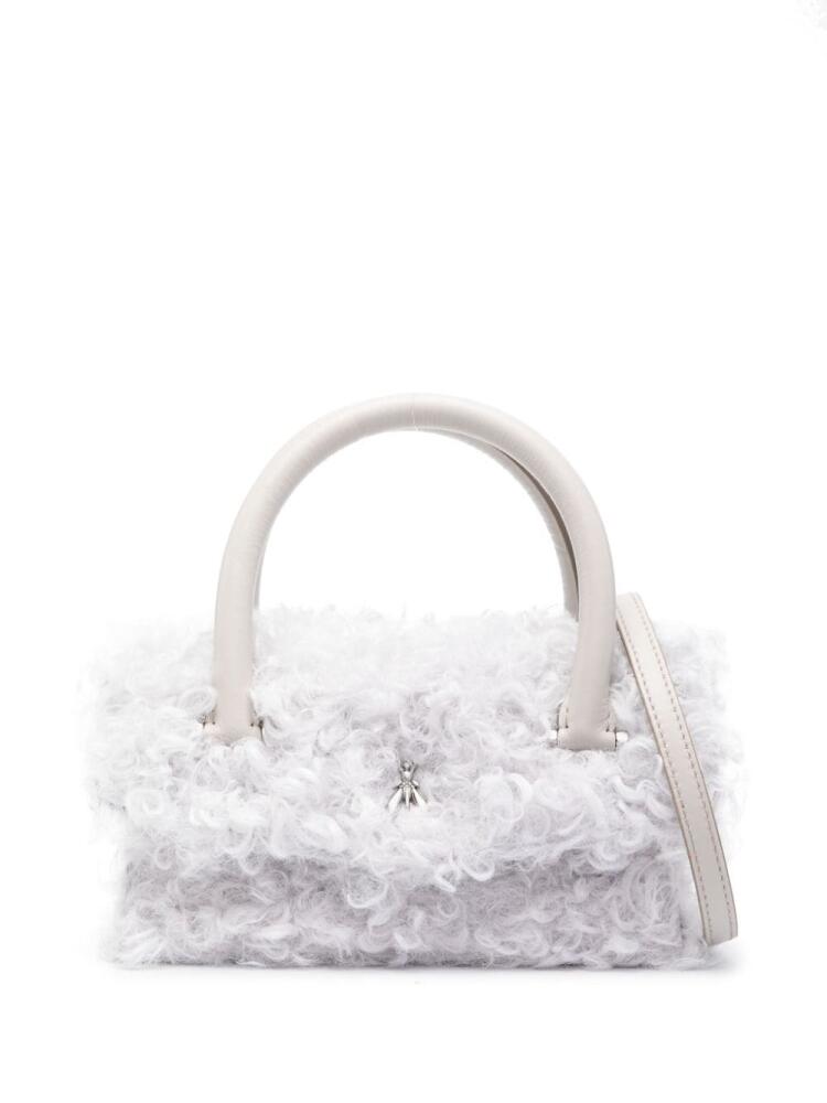 Patrizia Pepe Fly Bamby shearling crossbody bag - White Cover