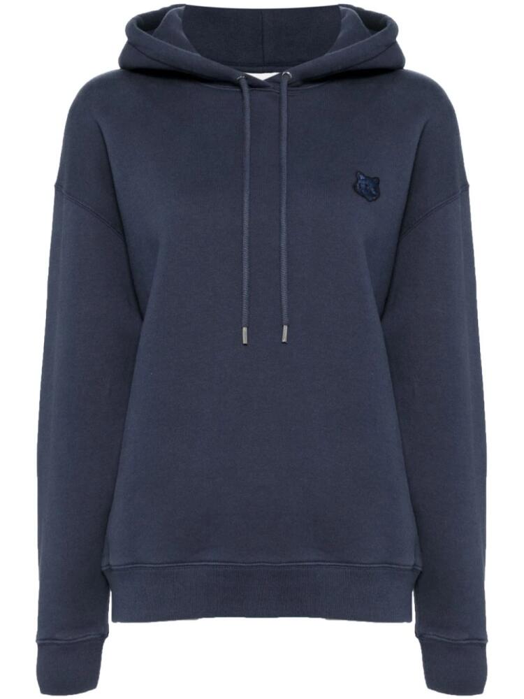 Maison Kitsuné signature fox motif hoodie - Blue Cover