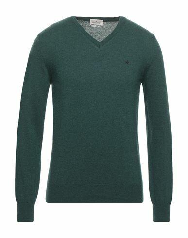 Brooksfield Man Sweater Deep jade Virgin Wool Cover