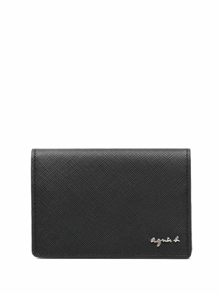 agnès b. bi-fold leather cardholder - Black Cover