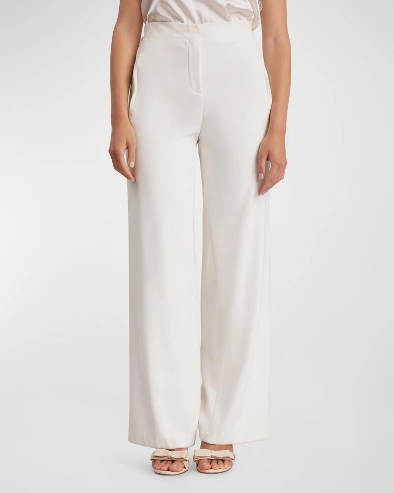 Anne Fontaine Preston High-Rise Wide-Leg Crepe Pants Cover