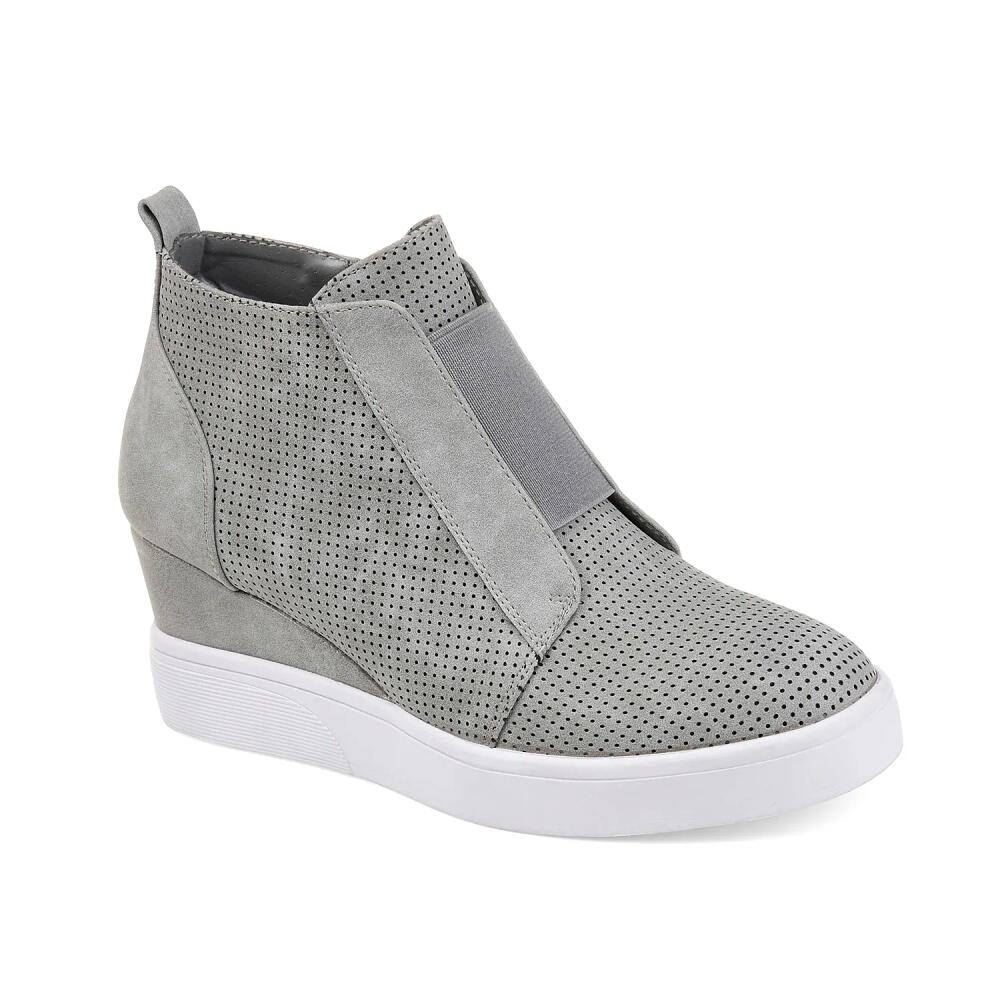 Journee Collection Clara Wedge Sneaker | Women's | Grey Cover