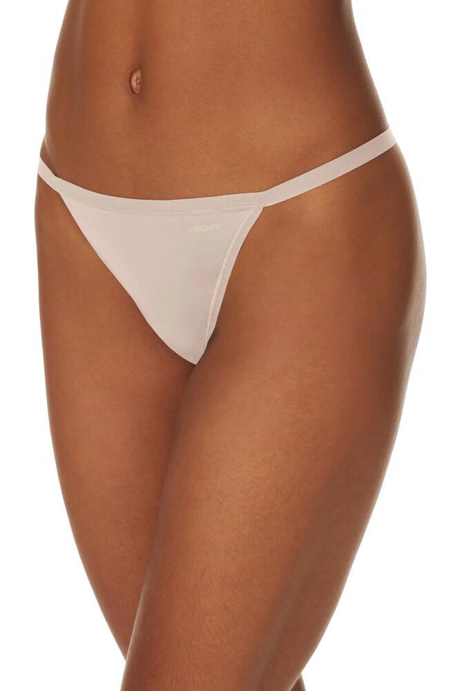 DKNY Active Comfort String Thong in Blush Cover