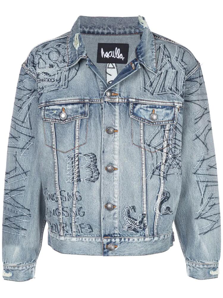 Haculla Tatted printed denim jacket - Blue Cover